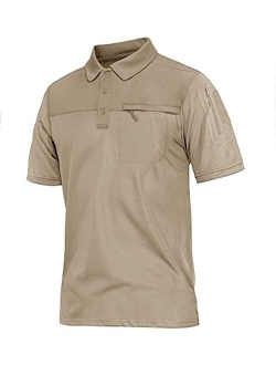 MAGNIVIT Men's Short Sleeve Polo Shirt Outdoor Quick Dry Military Tactical Shirt Pullover