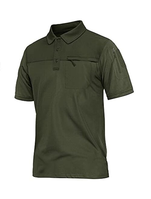 MAGNIVIT Men's Short Sleeve Polo Shirt Outdoor Quick Dry Military Tactical Shirt Pullover