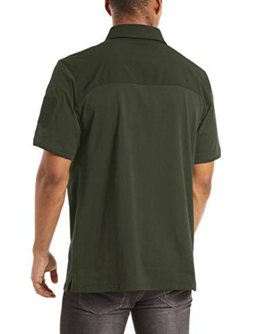 MAGNIVIT Men's Short Sleeve Polo Shirt Outdoor Quick Dry Military Tactical Shirt Pullover