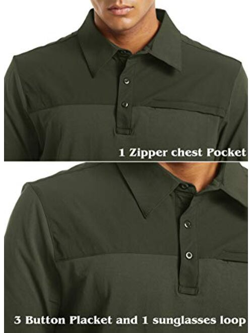 MAGNIVIT Men's Short Sleeve Polo Shirt Outdoor Quick Dry Military Tactical Shirt Pullover