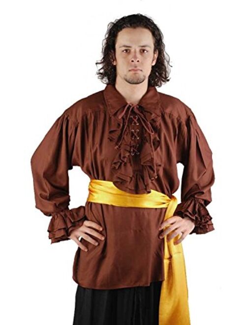 ThePirateDressing Medieval Poet's Captain Charles Vane Cosplay Costume Pirate Shirt