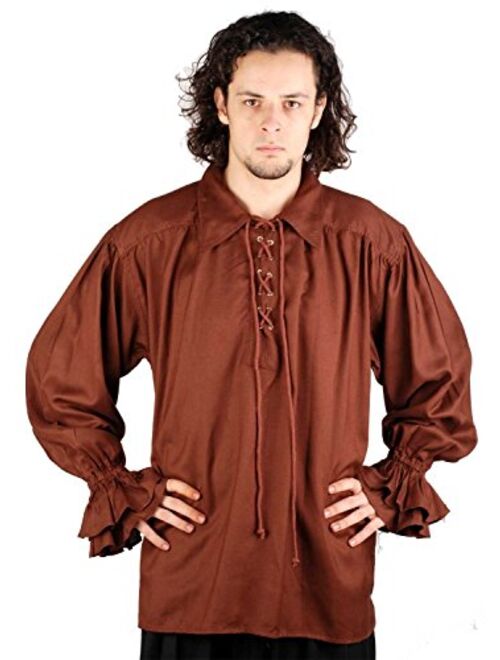 Medieval Pirate Renaissance Poet Cosplay Costume John Cook Shirt C1007