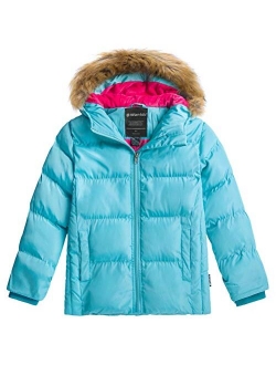 Wantdo Girl's Water-Resistant Winter Coat Warm Insulated Padded Puffer Jacket with Hood