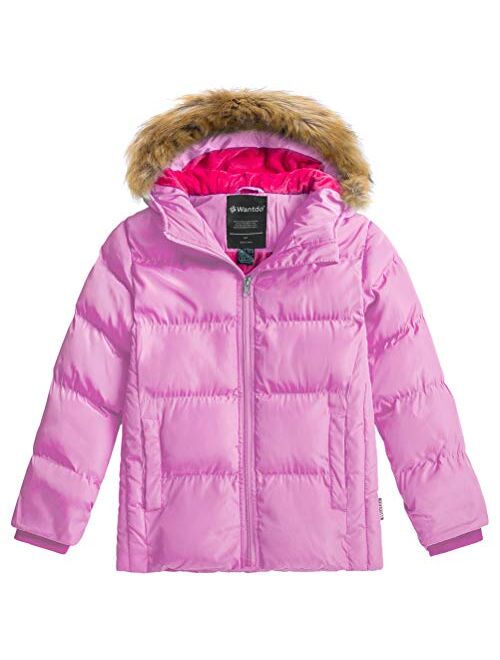 Wantdo Girl's Water-Resistant Winter Coat Warm Insulated Padded Puffer Jacket with Hood