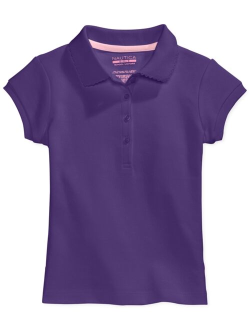 Nautica Big Girls School Uniform Polo