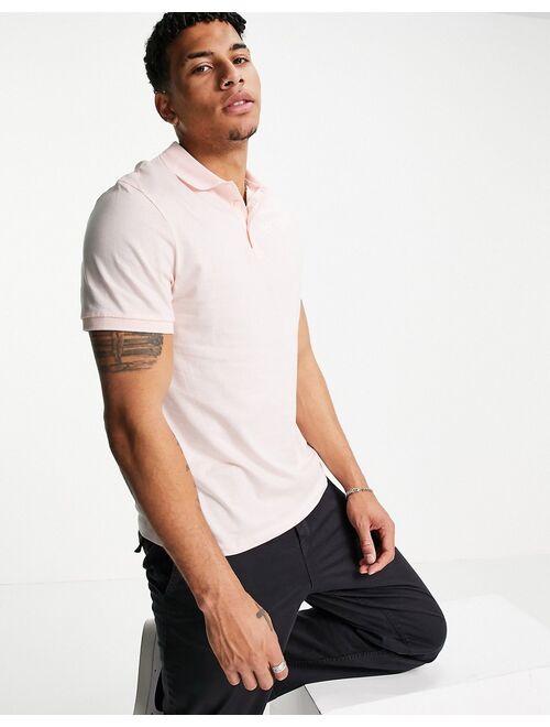 ASOS DESIGN organic jersey polo in light pink