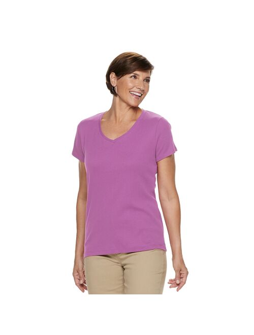 Women's Croft & Barrow® Essential V-Neck Tee