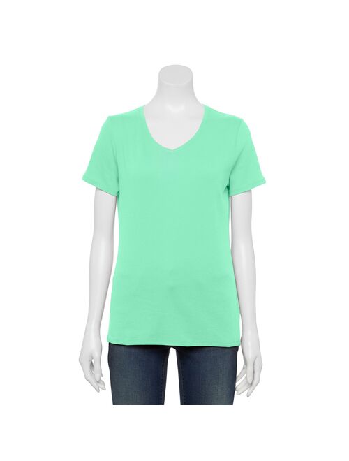 Women's Croft & Barrow® Essential V-Neck Tee