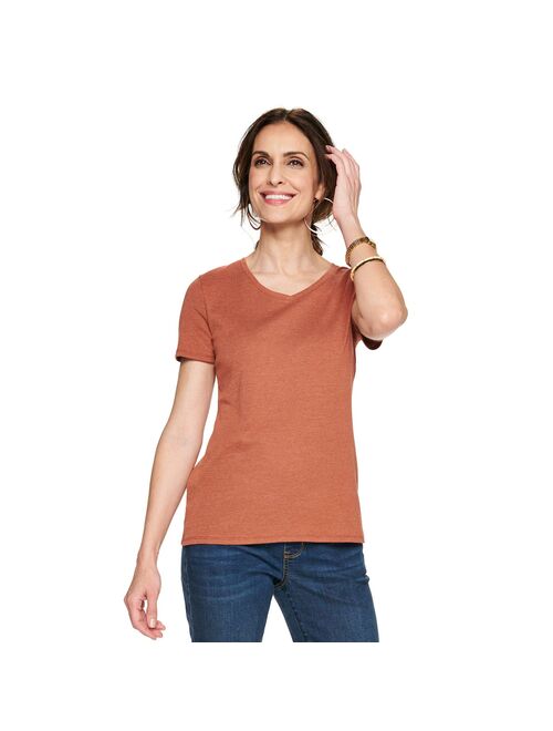 Women's Croft & Barrow® Essential V-Neck Tee