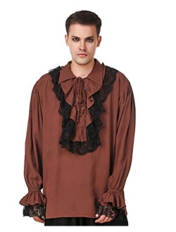 ThePirateDressing Medieval Poet's Roberto Cofresi Costume Pirate Shirt C1003