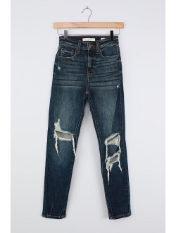 Tobi Medium Wash High-Waisted Paperbag Jeans