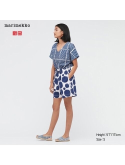 WOMEN LINEN-BLEND SHORTS (MARIMEKKO)