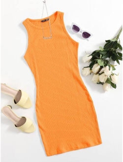 Rib-knit Bodycon Dress