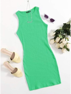 Rib-knit Bodycon Dress