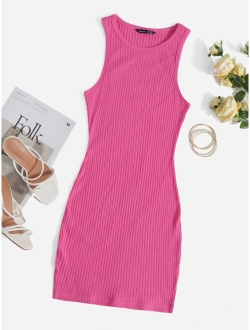 Rib-knit Bodycon Dress