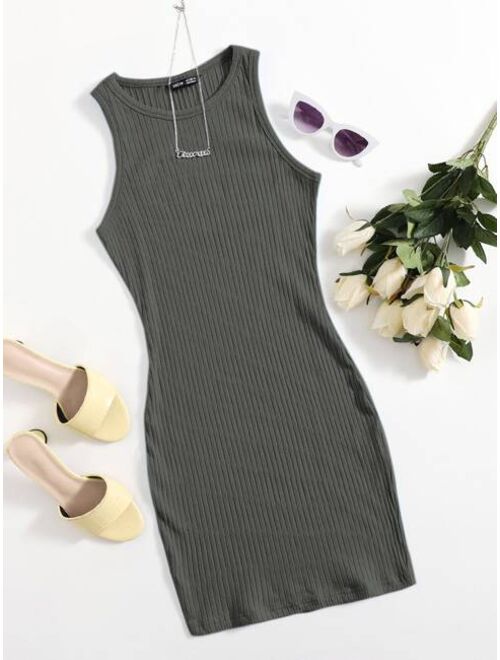 SHEIN Rib-knit Bodycon Dress