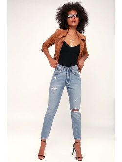 501 Skinny Light Wash Denim Jeans