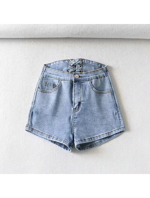 2021 Spring Summer New Arrivals High Waist Denim Shorts Street Wear for Women