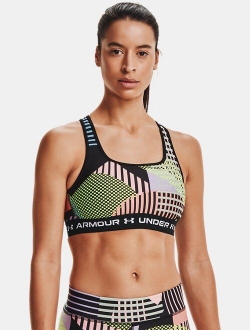 Women's Armour Mid Crossback Printed Sports Bra