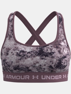 Women's Armour Mid Crossback Printed Sports Bra