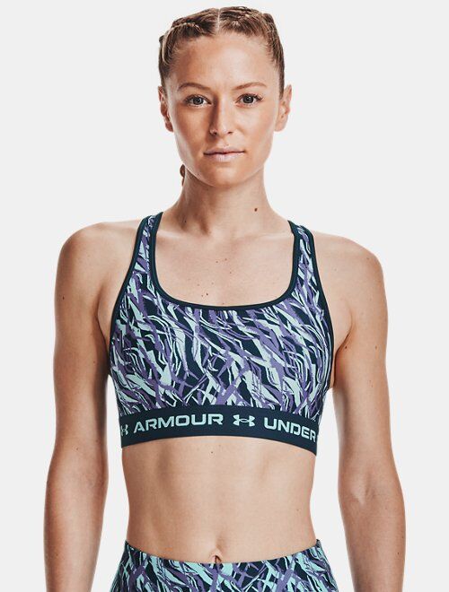 Under Armour Women's Armour® Mid Crossback Printed Sports Bra