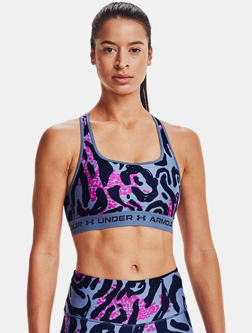 Under Armour Women's Armour® Mid Crossback Printed Sports Bra