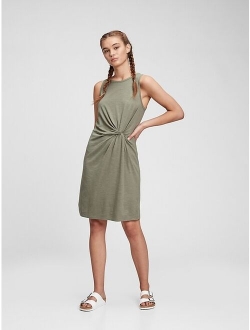 Sleeveless Knot-Waist Dress