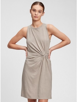 Sleeveless Knot-Waist Dress