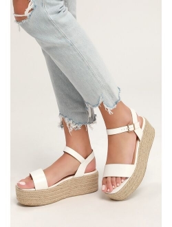 Corsa Tan Espadrille Flatform Sandals