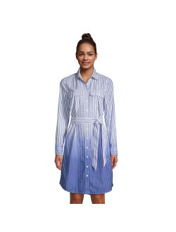 Petite Lands' End Long-Sleeved Shirt Dress