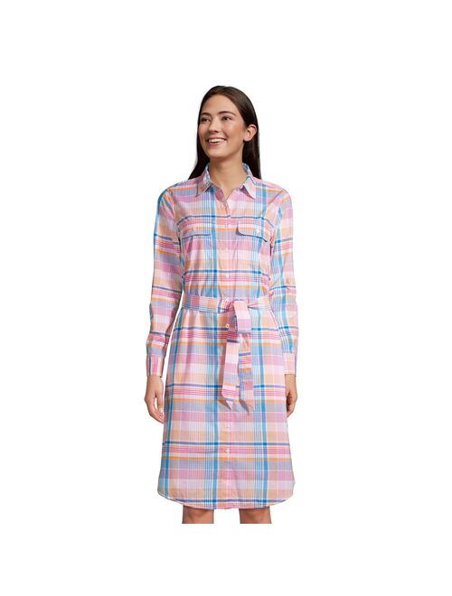 Petite Lands' End Long-Sleeved Shirt Dress