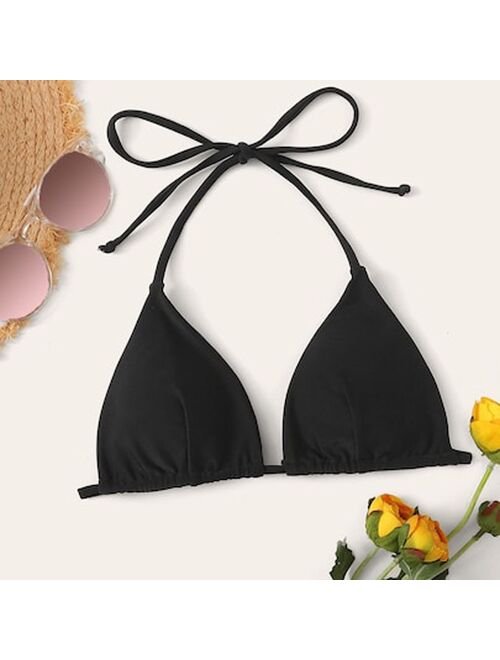 Sexy Bikini Bra Top Women Bikini Solid Color Padded Swimwear Bathing Beachwear Swimming Top For Swimwear Maillot De Bain #30