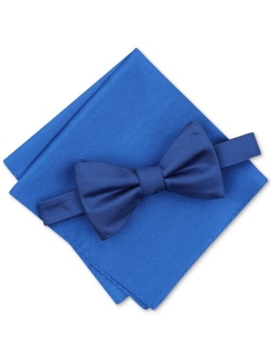 Men's Solid Texture Pocket Square and Bowtie, Created for Macy's