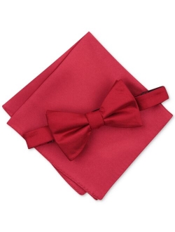 Men's Solid Texture Pocket Square and Bowtie, Created for Macy's