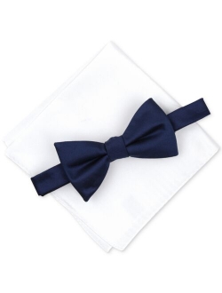 Men's Solid Texture Pocket Square and Bowtie, Created for Macy's