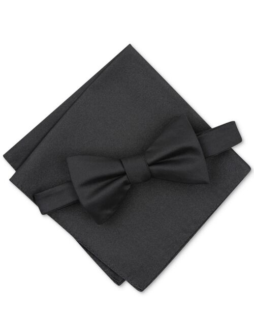 Alfani Men's Solid Texture Pocket Square and Bowtie, Created for Macy's