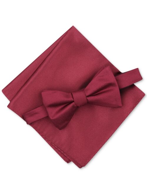 Alfani Men's Solid Texture Pocket Square and Bowtie, Created for Macy's