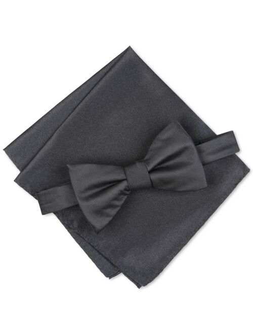 Alfani Men's Solid Texture Pocket Square and Bowtie, Created for Macy's