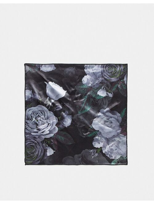 Bolongaro Trevor rose floral pocket square