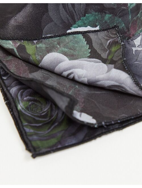 Bolongaro Trevor rose floral pocket square