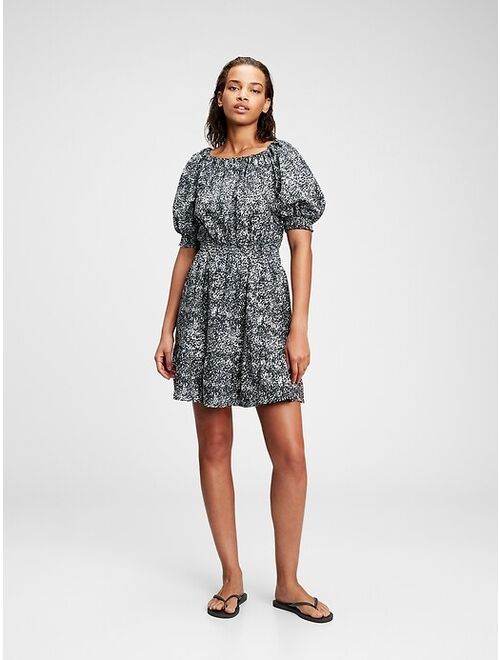 GAP Scoop Neck Printed Casual Mini Dress