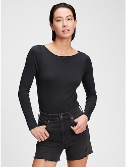 Modern Boatneck Long Sleeve T-Shirt