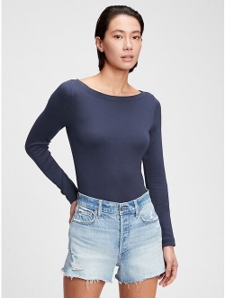 Modern Boatneck Long Sleeve T-Shirt