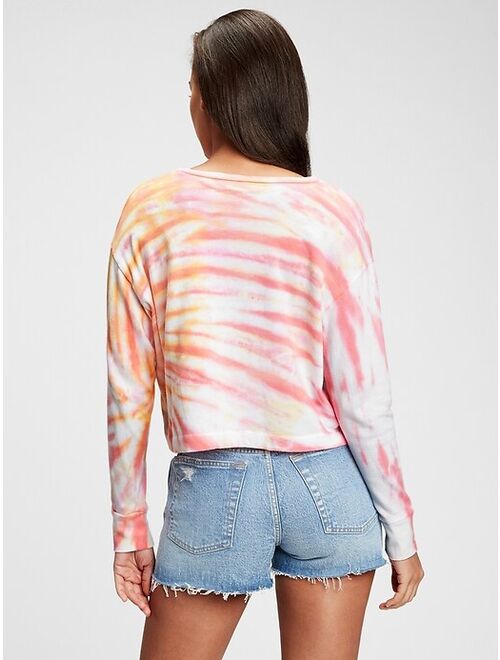 GAP Boxy Cropped Long Sleeve T-Shirt