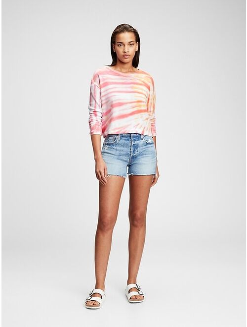 GAP Boxy Cropped Long Sleeve T-Shirt