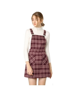 Women's Adjustable Strap Above Knee Overall Dress Suspender Skirt