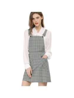 Women's Adjustable Strap Above Knee Overall Dress Suspender Skirt