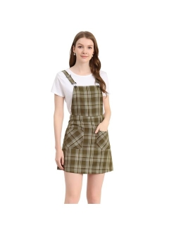 Women's Adjustable Strap Above Knee Overall Dress Suspender Skirt