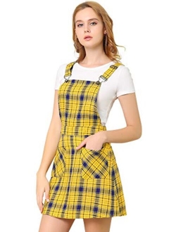 Women's Adjustable Strap Above Knee Overall Dress Suspender Skirt