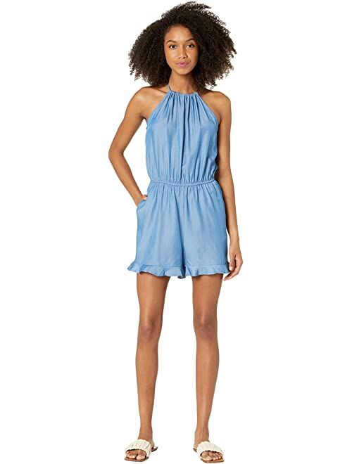 BCBGeneration Woven Halter Neck Romper T1TX3D24